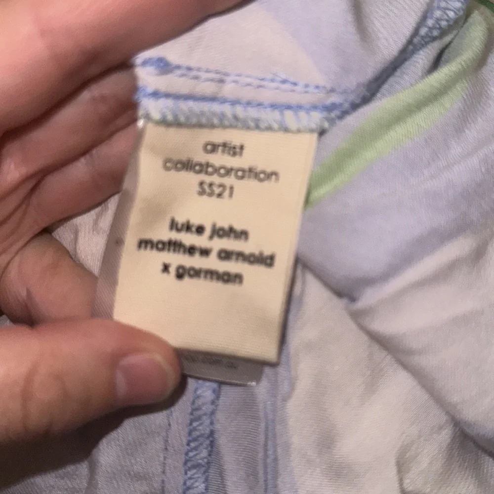 Gorman Skirt size 10 blue sunflower print satin midi luke John Matthew Arnold - Picture 6 of 6